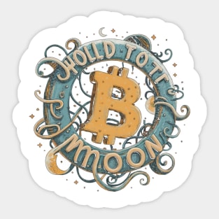 hold to the moon Sticker